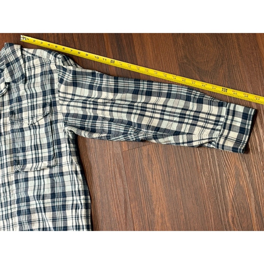 Ralph Lauren Sport Shirt Womens Size 8 Slim Fit Blue White Plaids Long Sleeve - Picture 12 of 15